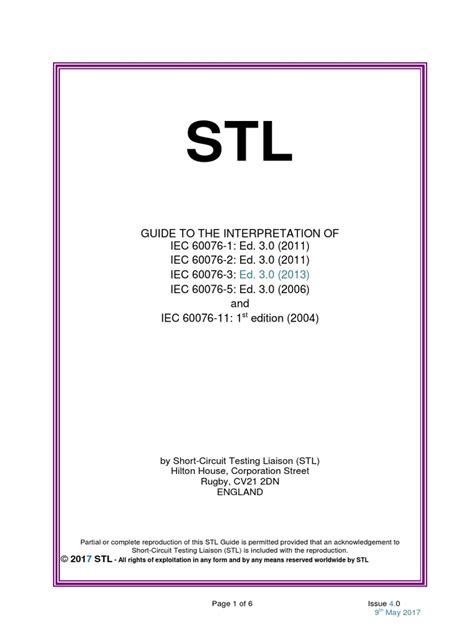 stl guidelines|Pag.